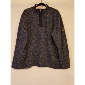 Orvis Mens Blue 1/4 Zip XL Sweater/Pullover Thick With Lining